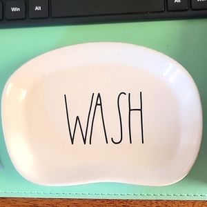 Rae Dunn Soap Dish "WASH"